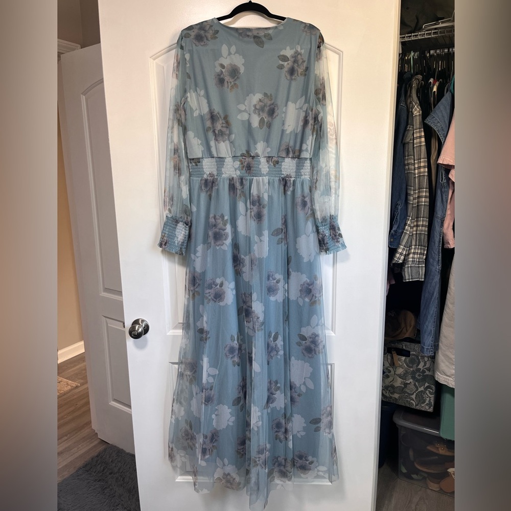Baltic Born Blue Floral Long Sleeve Dress - Picture 2 of 3